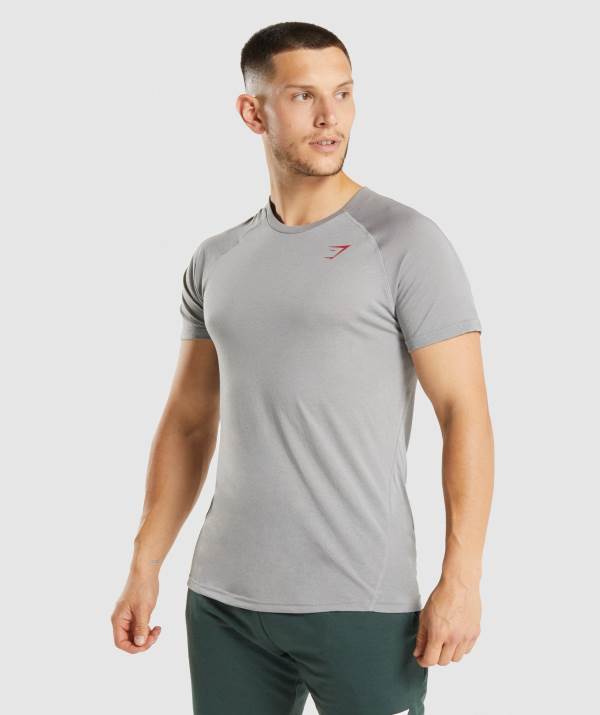Panske Tricka Gymshark Hyper Power Siva | KY0329481